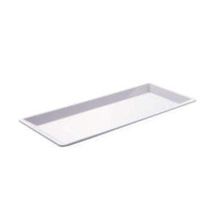 Rubikap Polikarbon Dikdörtgen Servis Tabağı, 14x34 cm Beyaz