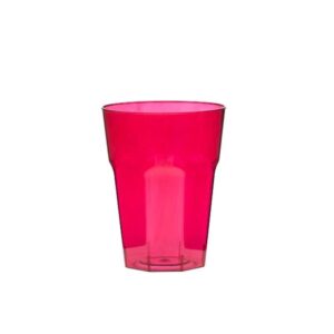 Rubikap Tek Kullanımlık Kristal Bardak, 270 ml Kırmızı