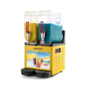 Samixir SLUSH24 Allure Twin Ice Slush Granita Buzlaş Makinesi, 12+12 L, Sarı