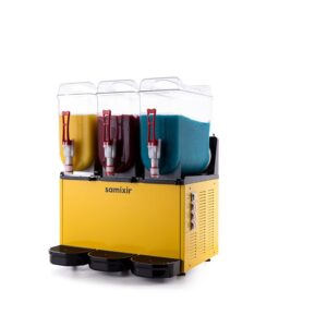 Samixir SLUSH36.Y Ice Slush Triple Meyve Suyu Dispenseri, 12+12+12 L, Sarı