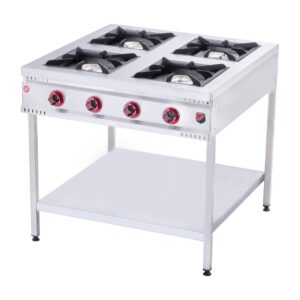 Silverinox Taban Raflı Midi Ocak 4 Back Doğalgazlı