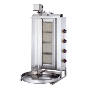 Silverinox Üstten Motorlu Doğalgazlı CE Döner Ocağı 5 Radyanlı