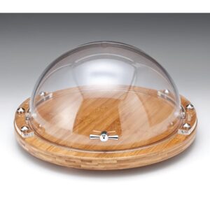 Zicco ZCP-529 Ahşap Altlı Rolltop Kapaklı Polikarbon Fanus 38 cm