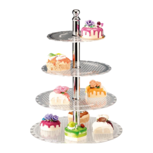 Zicco ZCP-712 Polikarbon Teşhir Standı 4 Katlı 42 cm Şeffaf